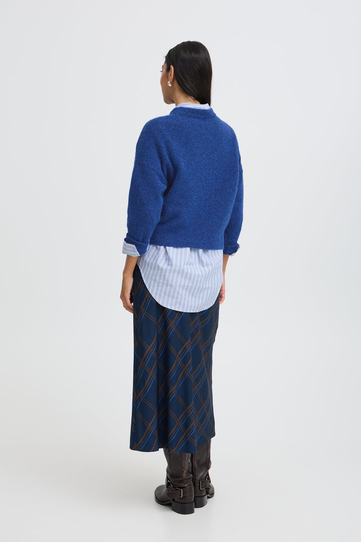 B.Young BYomea Crew Jumper- Blue Depths Melange