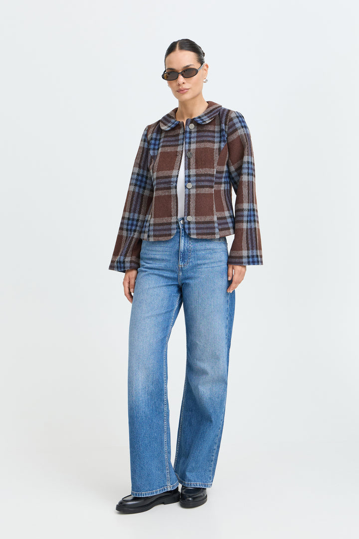 B.Young Bybree Jacket- Potting Soil Check