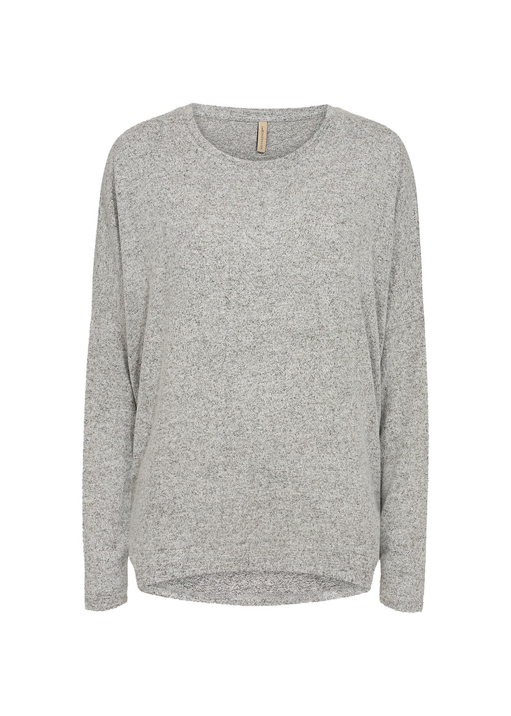 Soya Concept Biara Top Round Neck- Light Grey