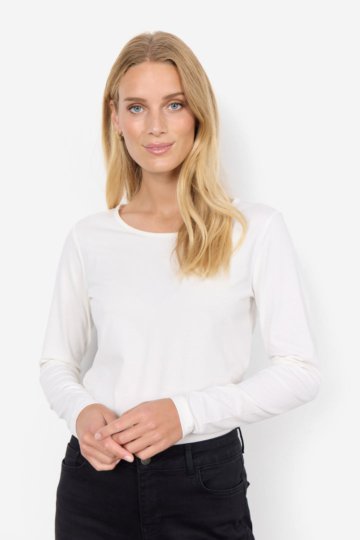 Soya Concept Pylle Long Sleeved Top - Off White