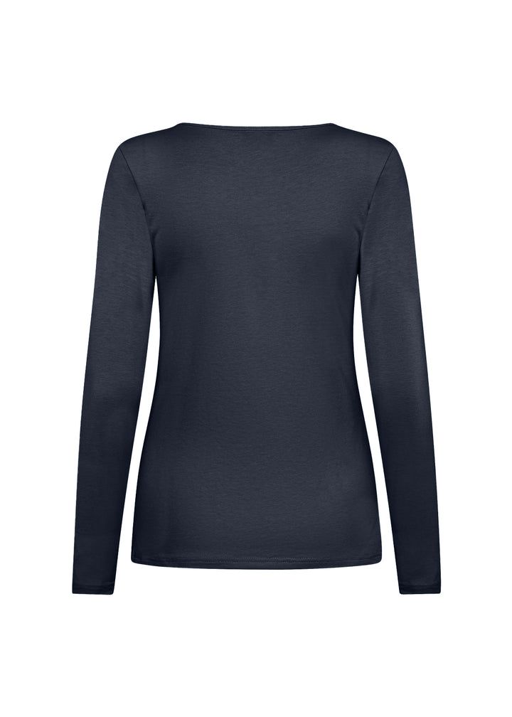 Soya Concept Pylle Long-Sleeved Top- Navy