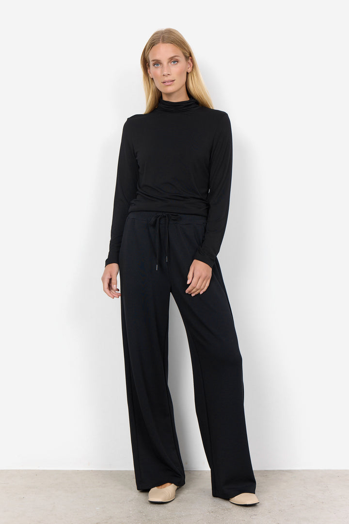 Soya Concept Marica 12 Long sleeve, High neck Top - Black
