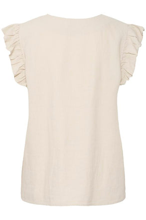 BYoung Falakka Ruffle Shirt- Rainy Day