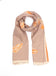Elie Beaumont Peach & Sand Feather Luxury Scarf
