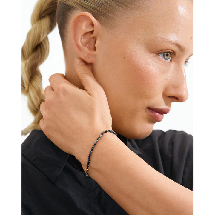 Pilgrim Indie Bracelet Grey, Gold-Plated