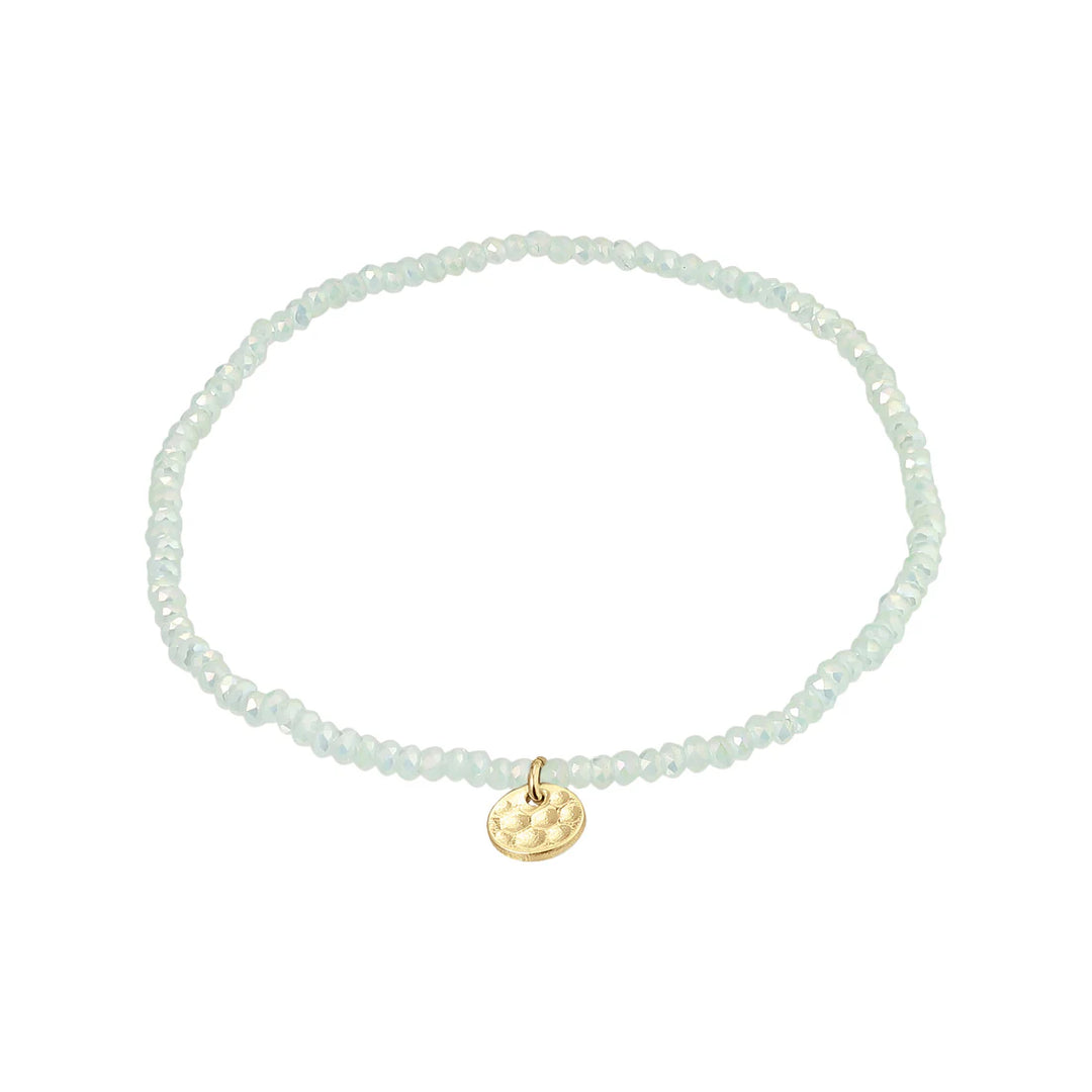 Pilgrim Indie Light Green Bracelet, Gold-Plated