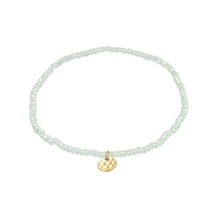 Pilgrim Indie Light Green Bracelet, Gold-Plated