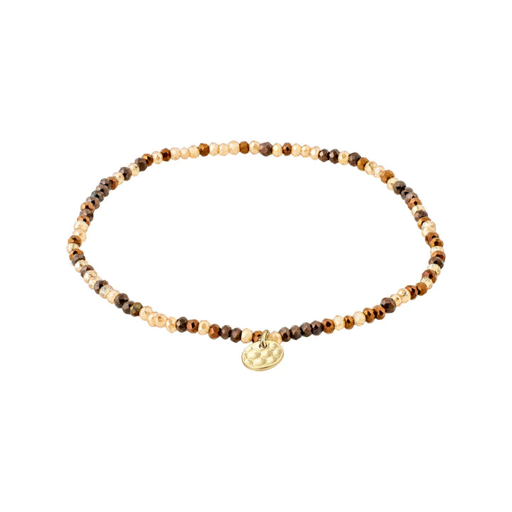 Pilgrim Indie Brown Bracelet, Gold-Plated
