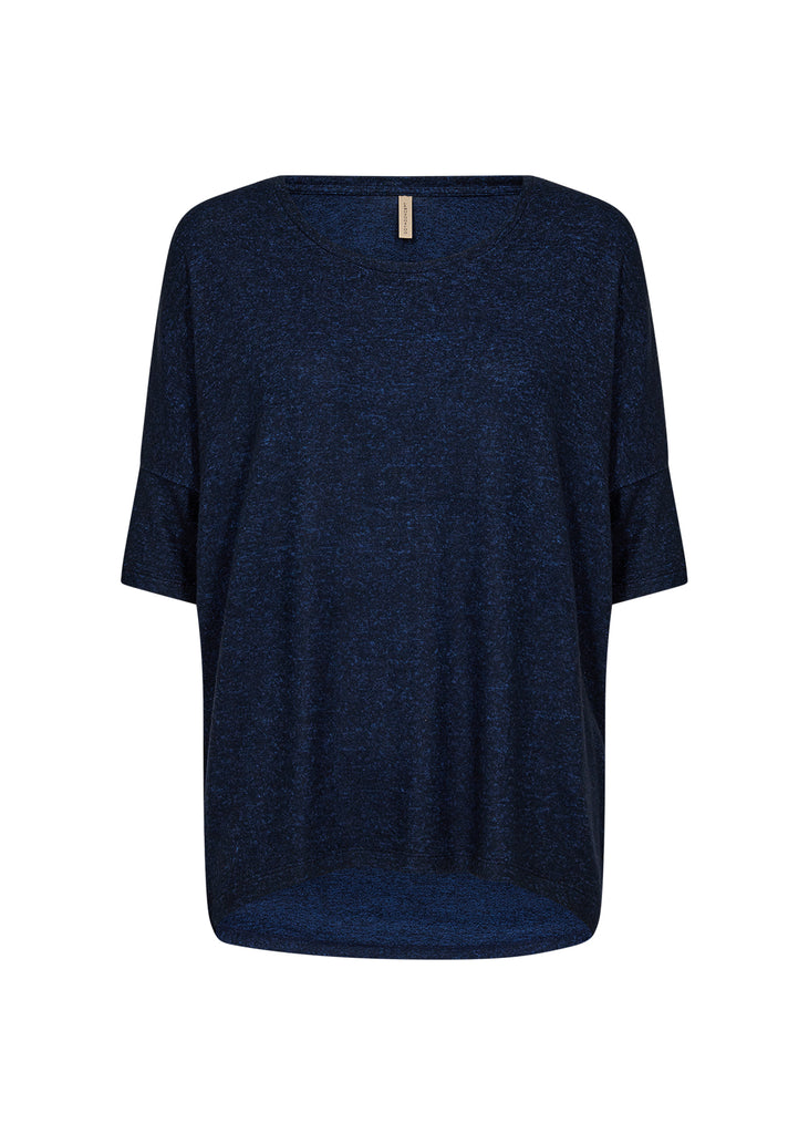 Soya Concept Biara Short Sleeve Top- Navy