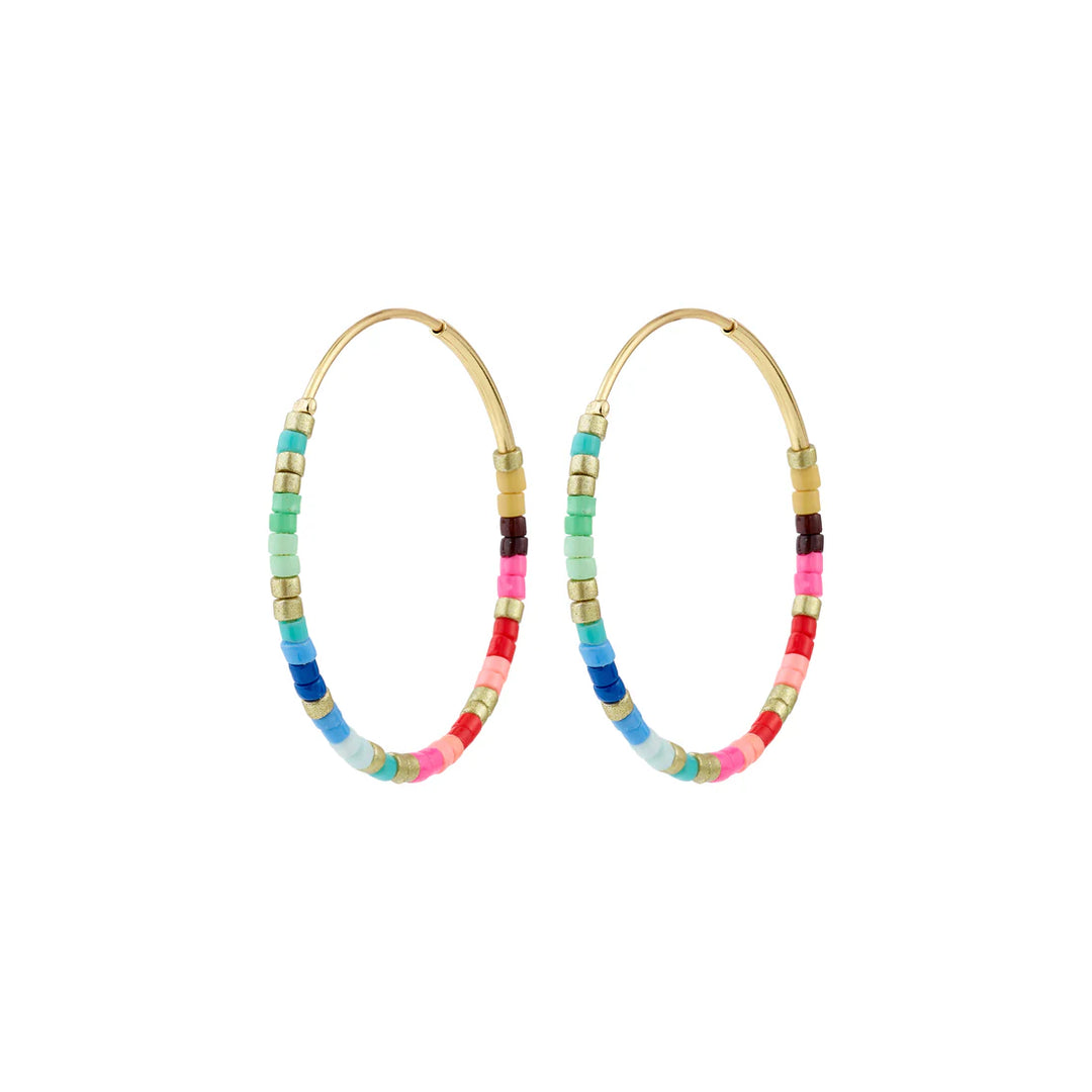 Pilgrim Alison Multi Colour Earrings, Gold-Plated