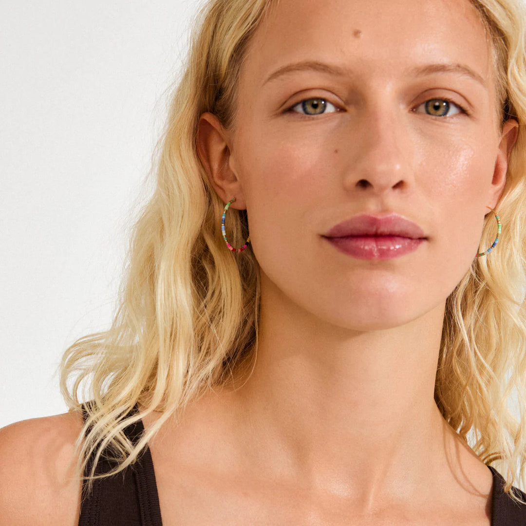 Pilgrim Alison Multi Colour Earrings, Gold-Plated