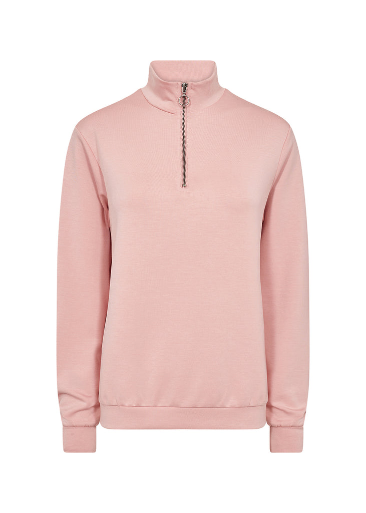 Soya Concept Banu 187 Zip Sweatshirt-Blush