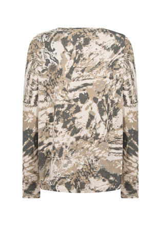 Soya concept Biara Brown/multi Long Sleeved Abstract Print Top