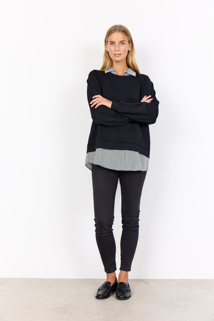 Soya Concept Banu 264 Blouse - Striped Collar