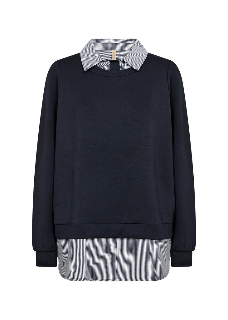 Soya Concept Banu 264 Blouse - Striped Collar