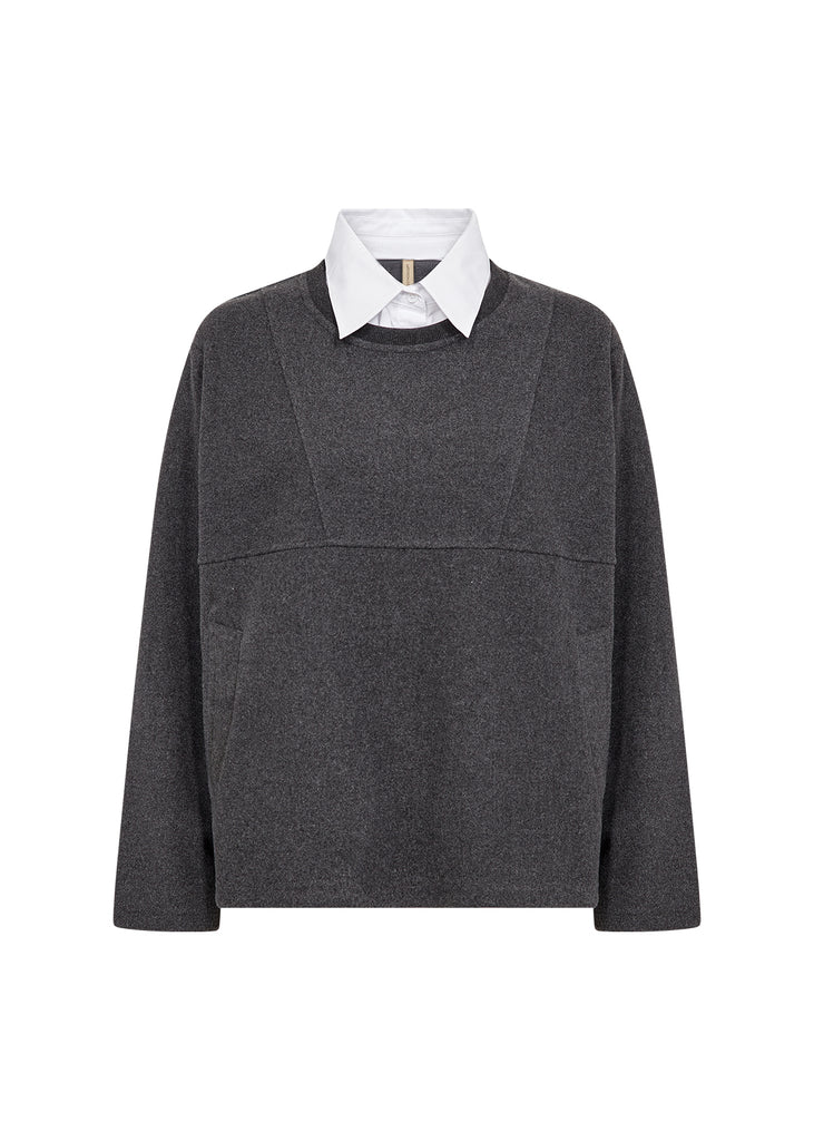 Soya Concept Vagna 6 Grey with White Collard Jumper