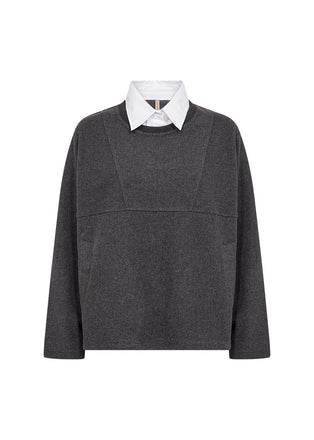 Soya Concept Vagna 6 Grey with White Collard Jumper