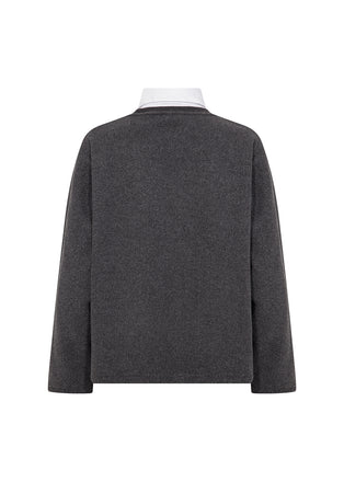 Soya Concept Vagna 6 Grey with White Collard Jumper