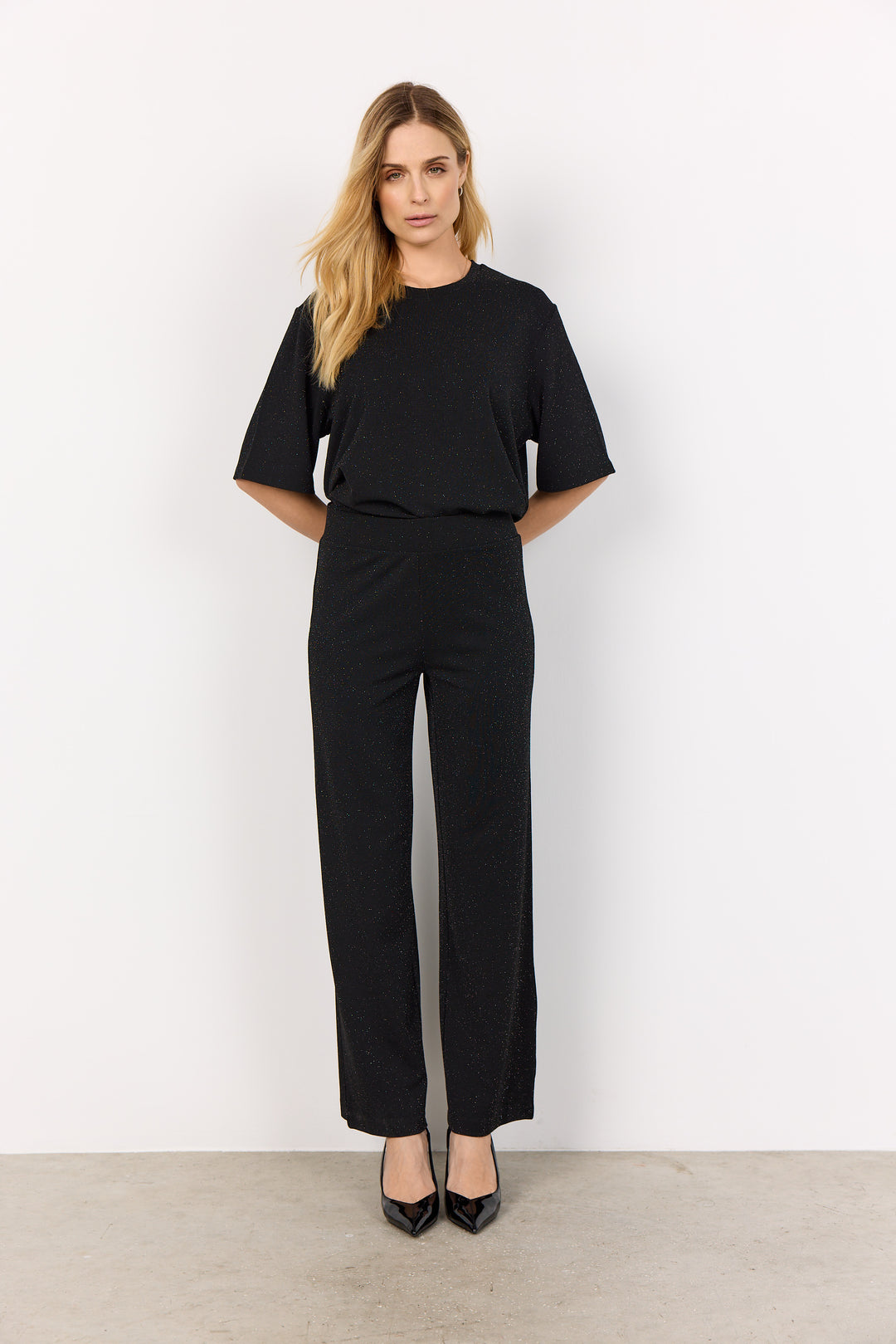 Soya Concept Andine Pants - Black Shimmer