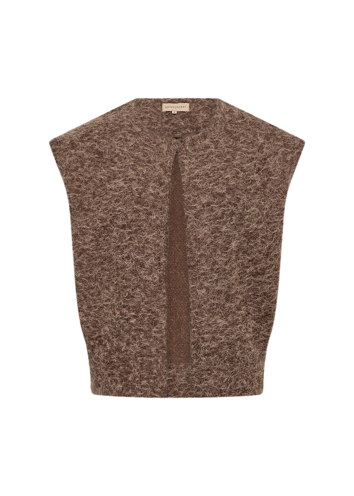 Soya Concept Hira Waistcoat - Chocolate Brown