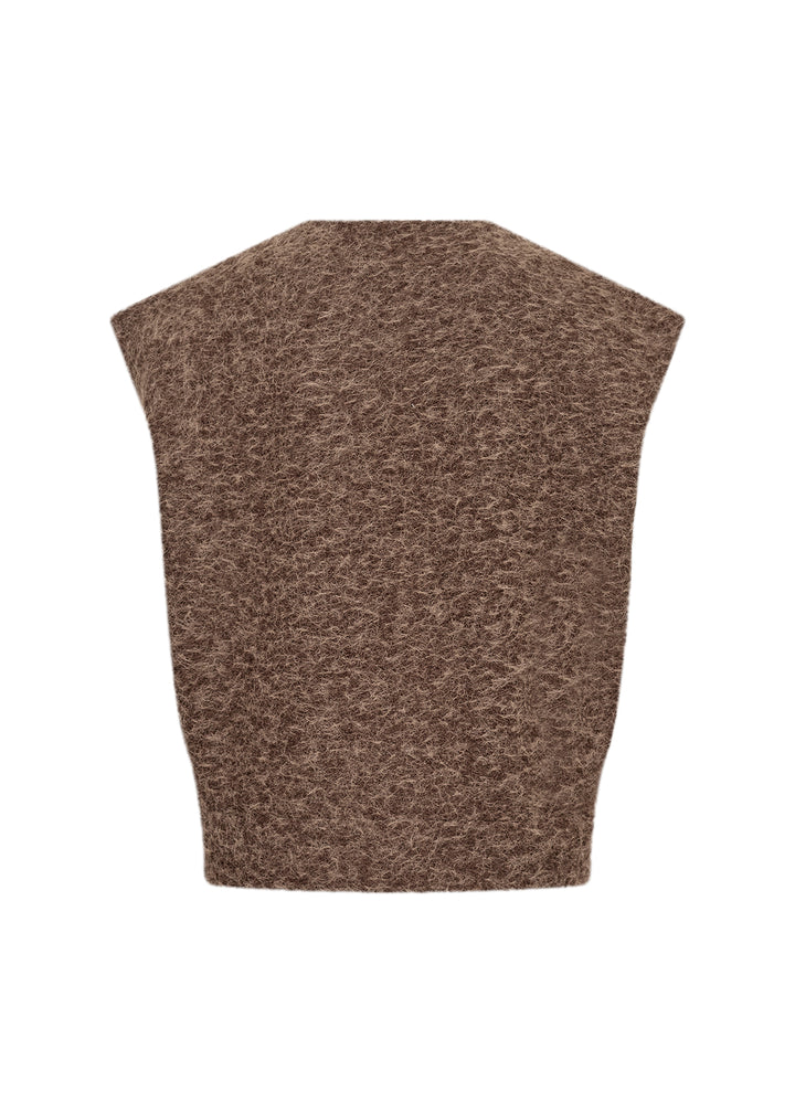 Soya Concept Hira Waistcoat - Chocolate Brown