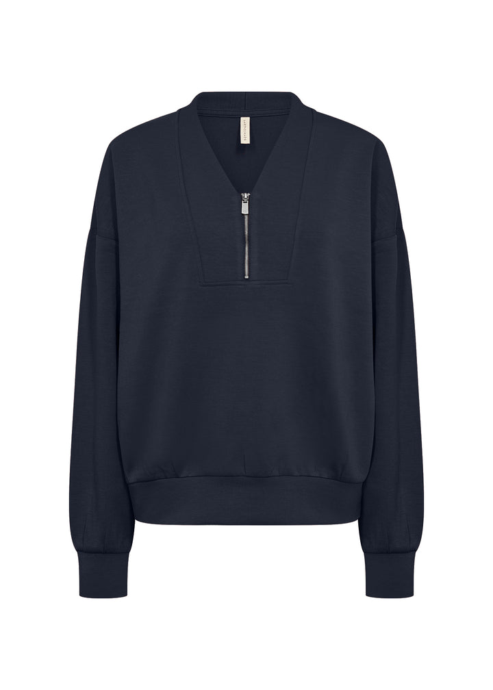 Soya Concept Banu 334 Zip Jumper-  Navy