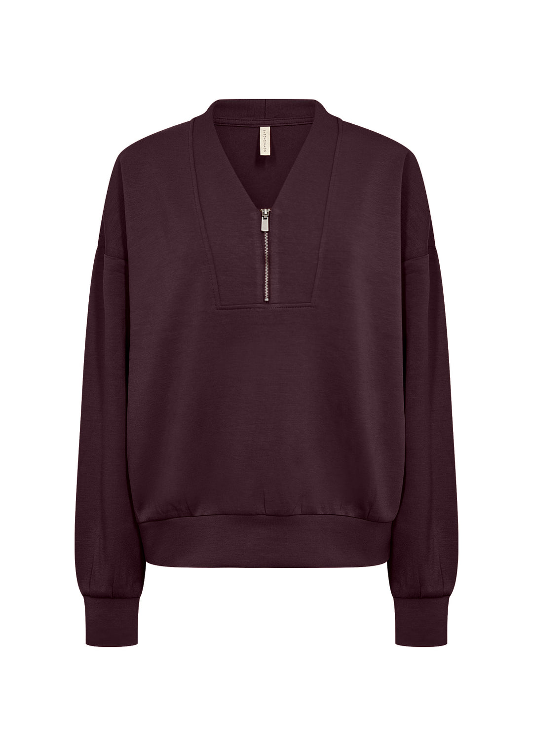Soya Concept Banu 334 Zip Jumper- Chocolate