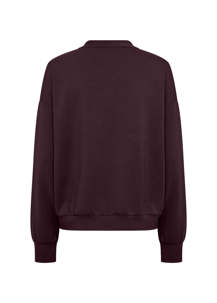 Soya Concept Banu 334 Zip Jumper- Chocolate