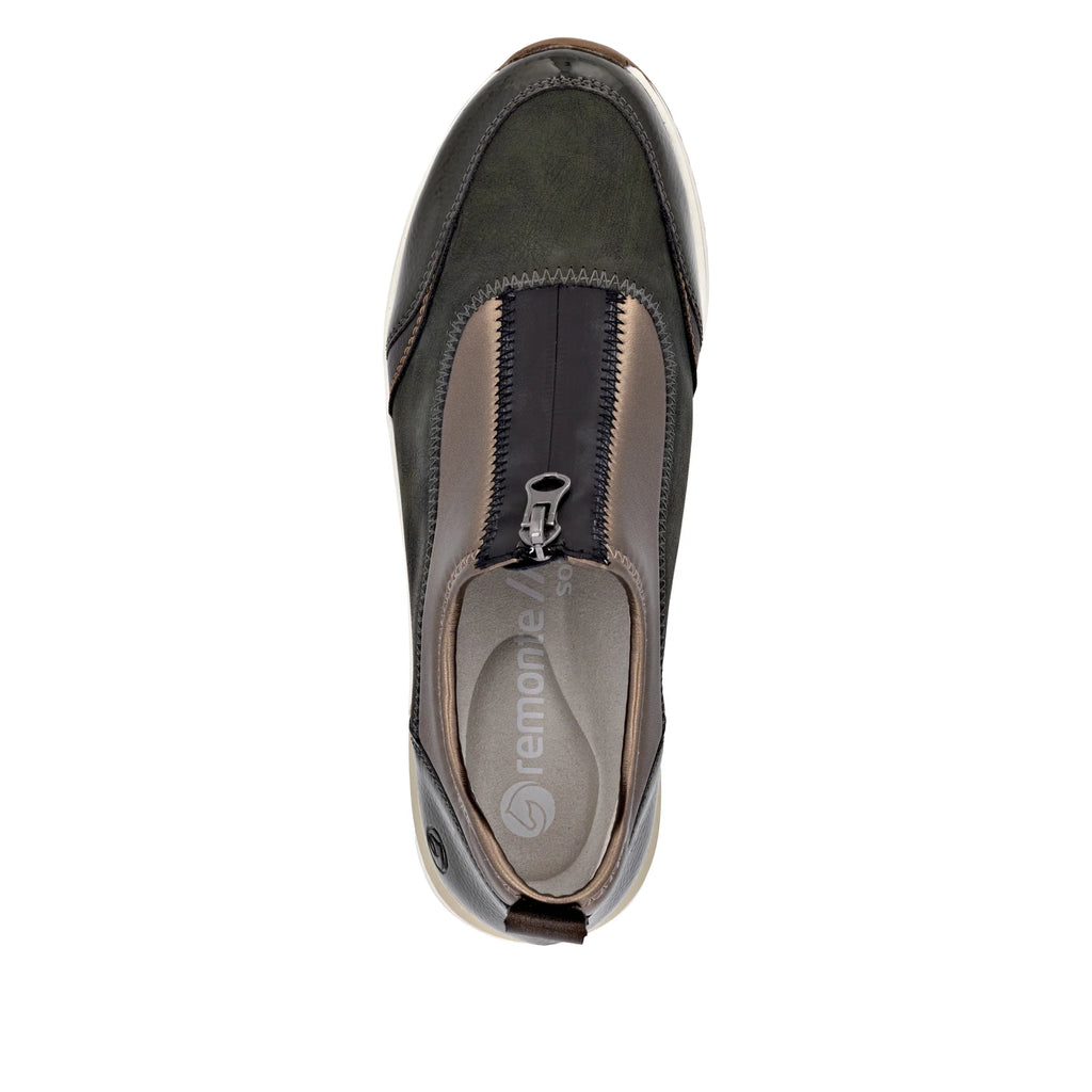 Remonte Green Zip Trainers D0T08-54