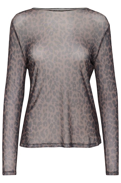 Saint Tropez ZulvirSZ Blouse- Chocolate Brown Leopard