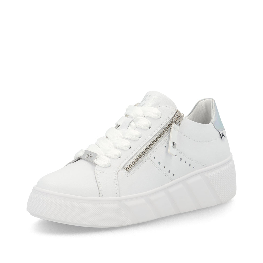 Rieker Sport Zip Trainer- White