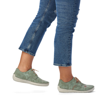 Rieker Green Elasticated Shoes 52528-52