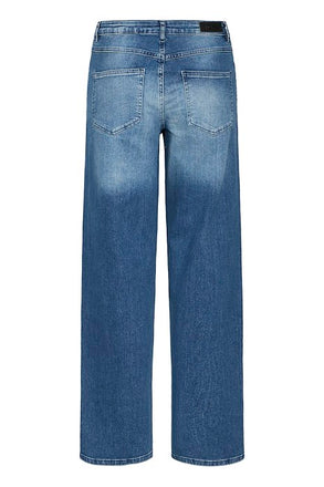 Ichi Twiggy Straight Leg Jeans- Medium Blue 30 Leg