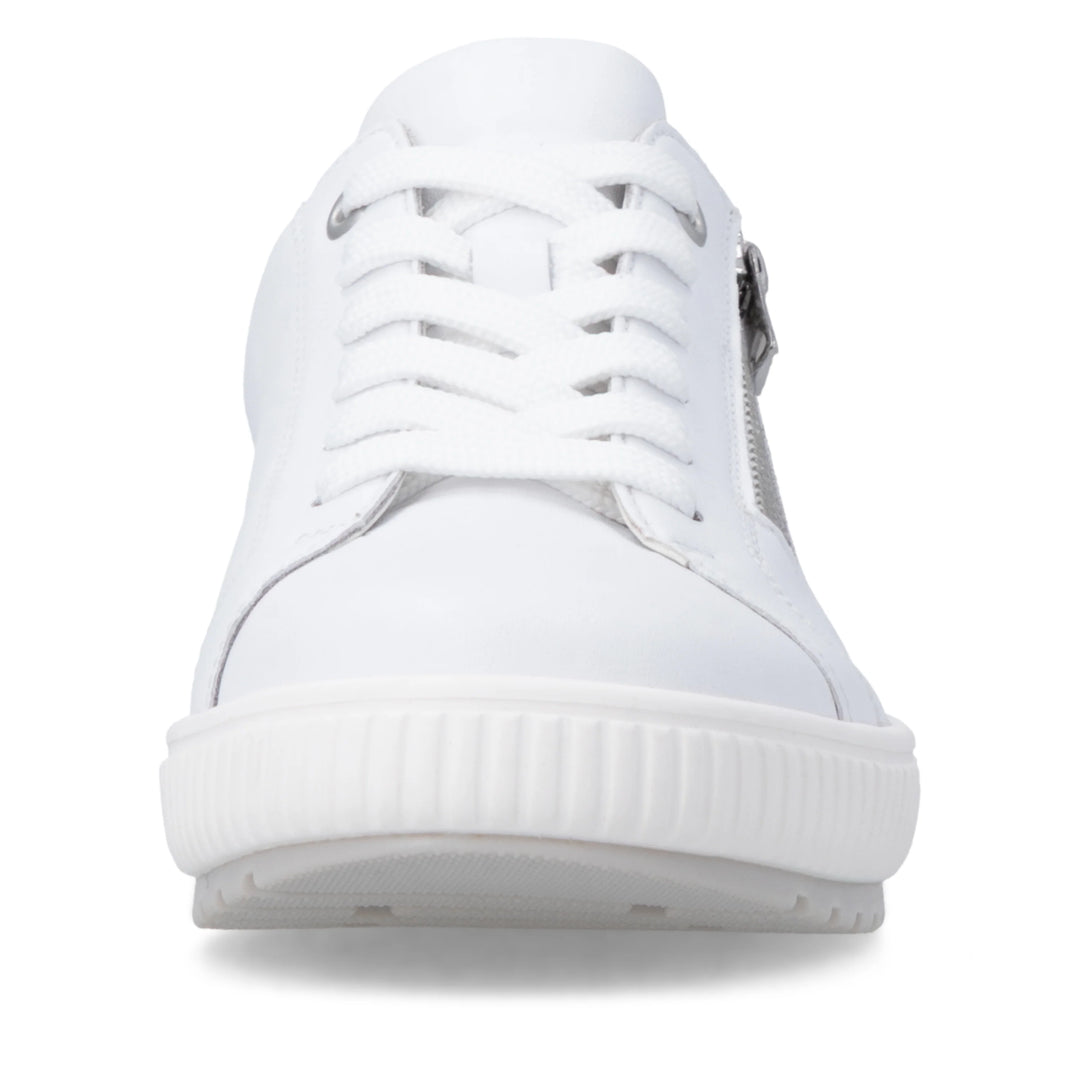 Remonte White Zip Trainers -D0700-80