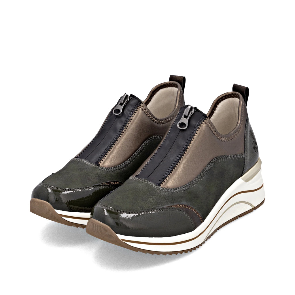 Remonte Green Zip Trainers D0T08-54