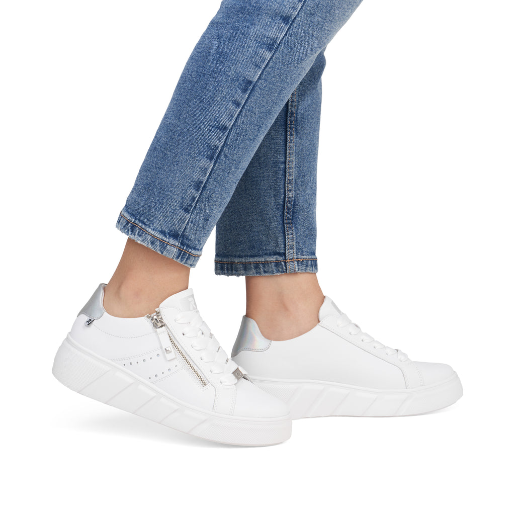 Rieker Sport Zip Trainer- White