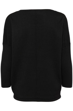 Saint Tropez Mila R- Neck Pullover- Black