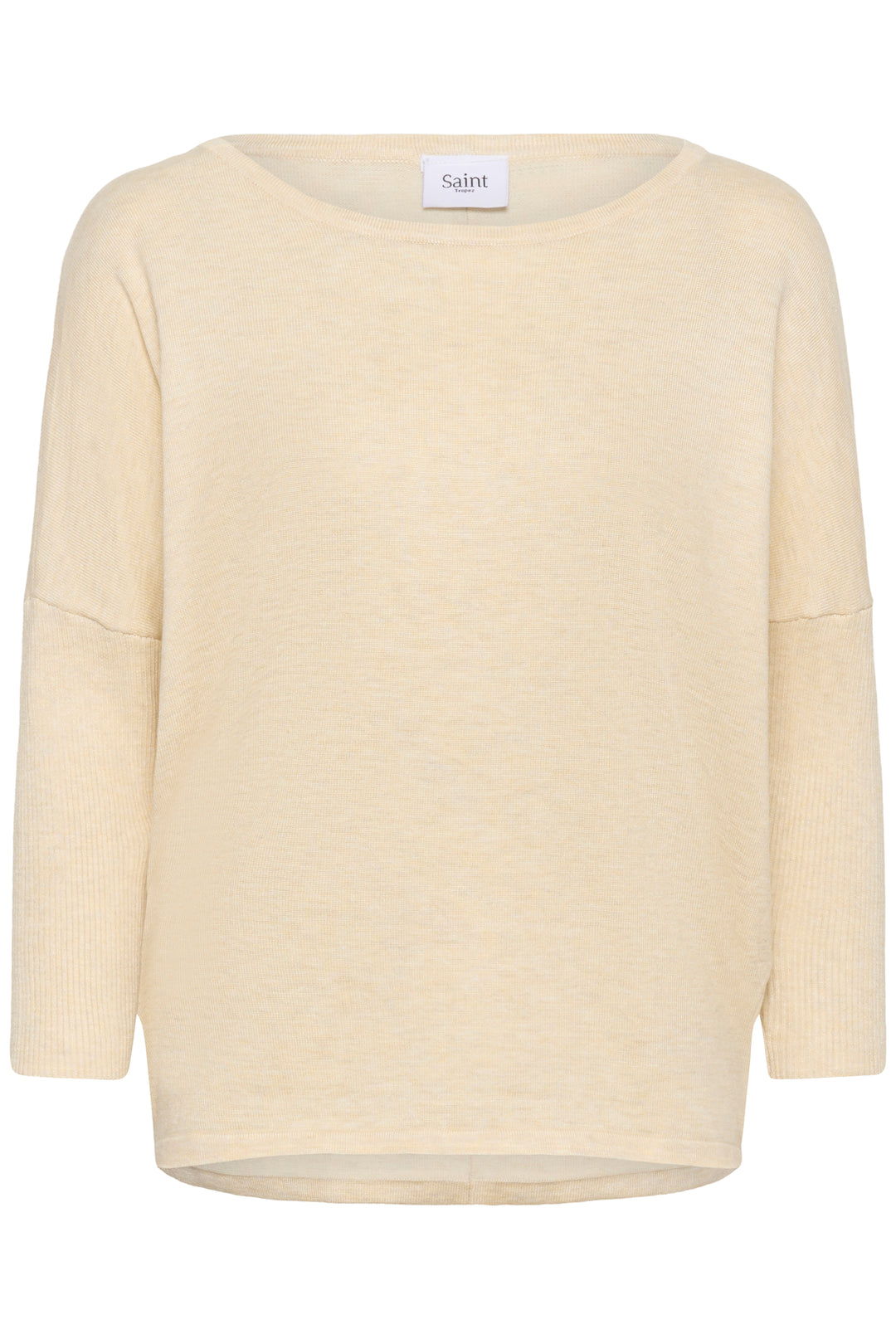 Saint Tropez MilaSZ R-Neck Pullover - Seedpearl Melange