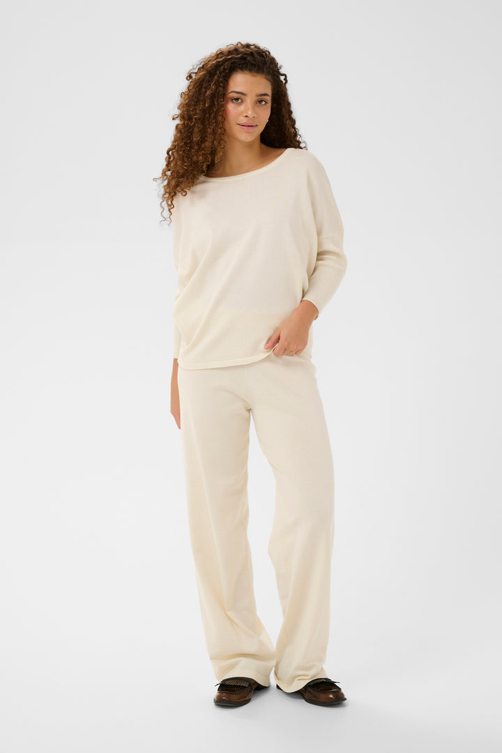 Saint Tropez MilaSZ R-Neck Pullover - Seedpearl Melange