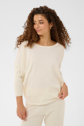 Saint Tropez MilaSZ R-Neck Pullover - Seedpearl Melange