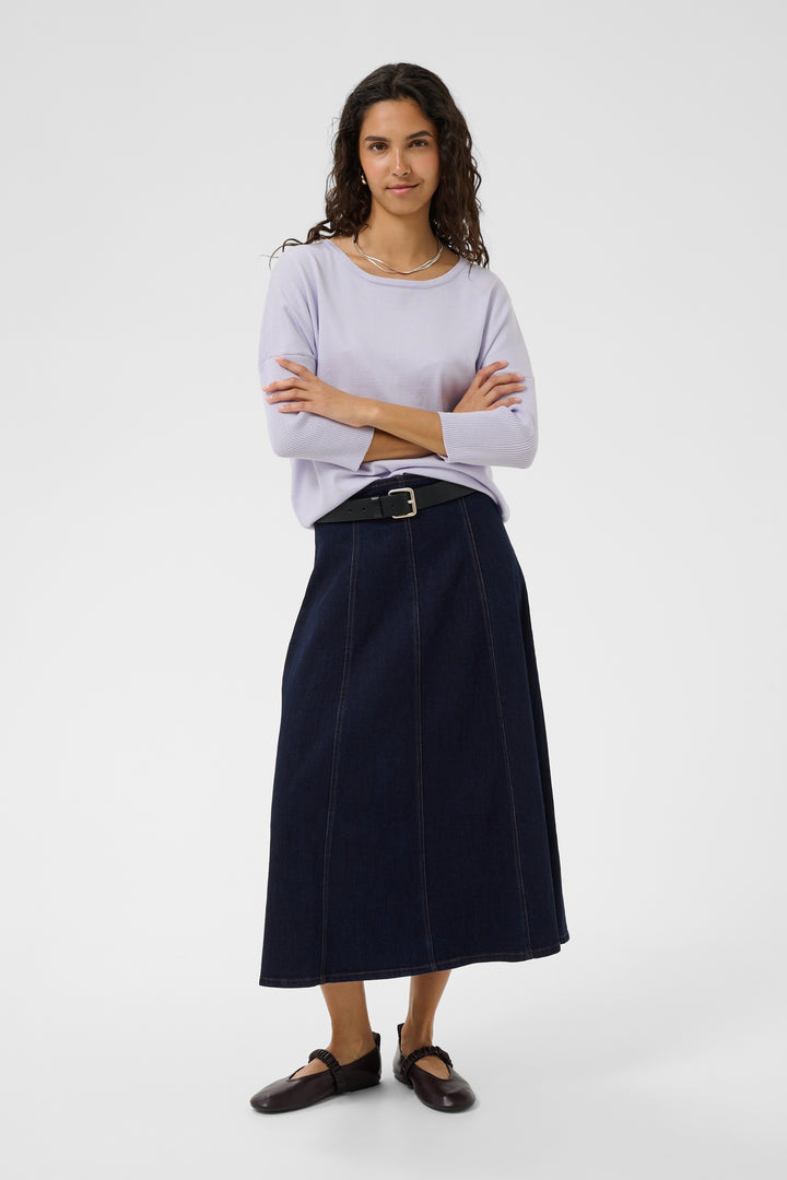 Saint Tropez Mila R-Neck Pullover- Misty Lilac