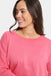 Saint Tropez Mila SZ Round Neck Pullover- Fruit Dove Melange