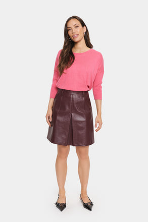 Saint Tropez Mila SZ Round Neck Pullover- Fruit Dove Melange