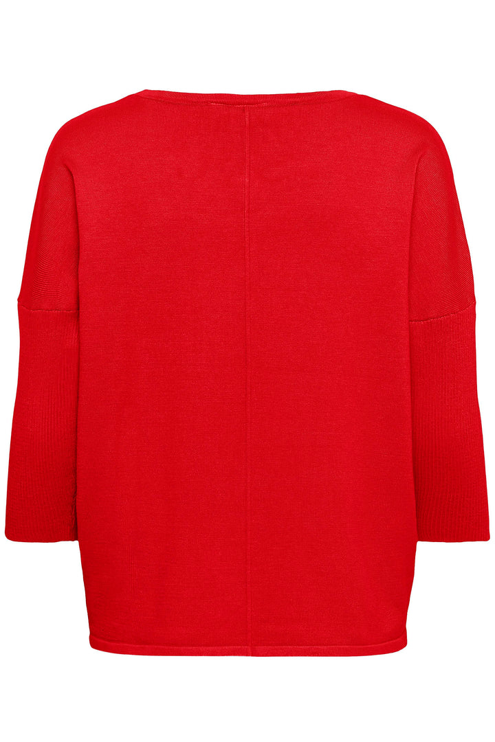 Saint Tropez Mila R-Neck Pullover - Valiant Poppy