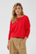 Saint Tropez Mila R-Neck Pullover - Valiant Poppy