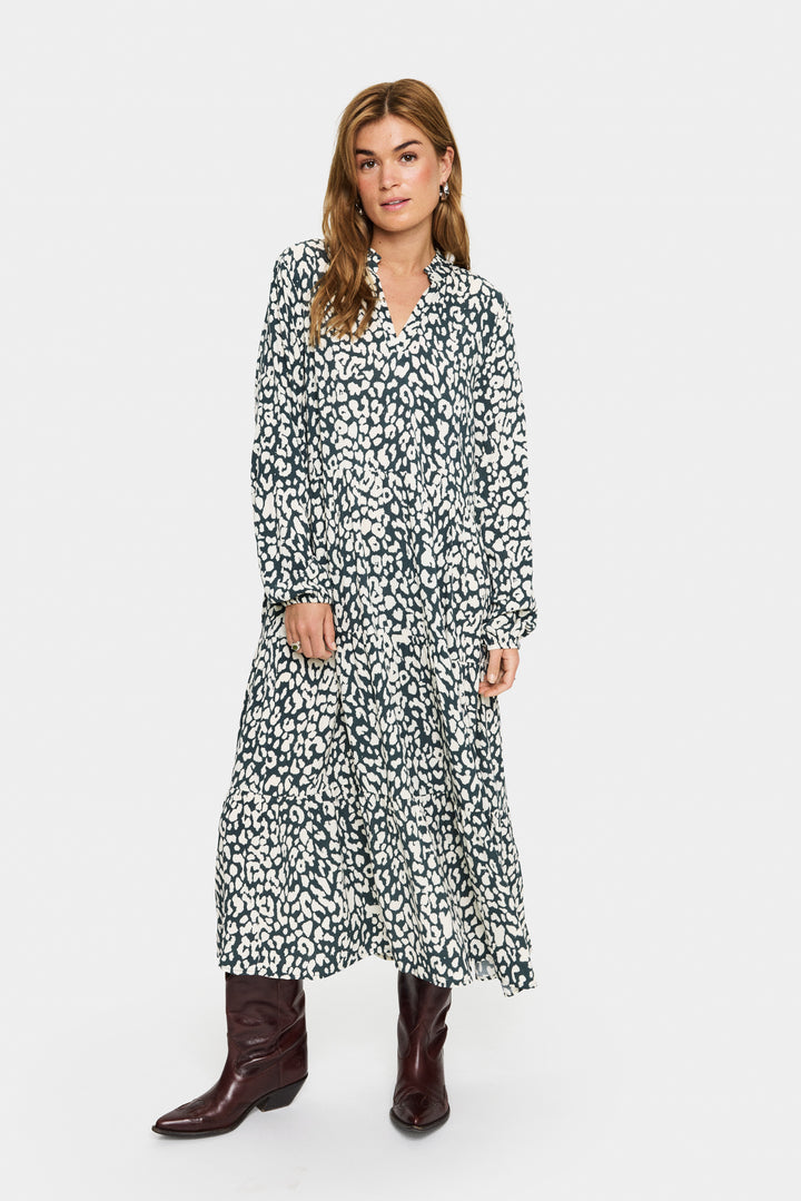 Saint tropez EdaSZ Maxi Dress- Winter Urban Chic Leopard