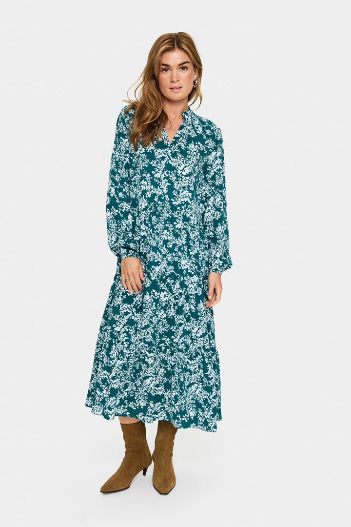 Saint Tropez EdaSZ Maxi Dress- June Bug Blue Garden Flower