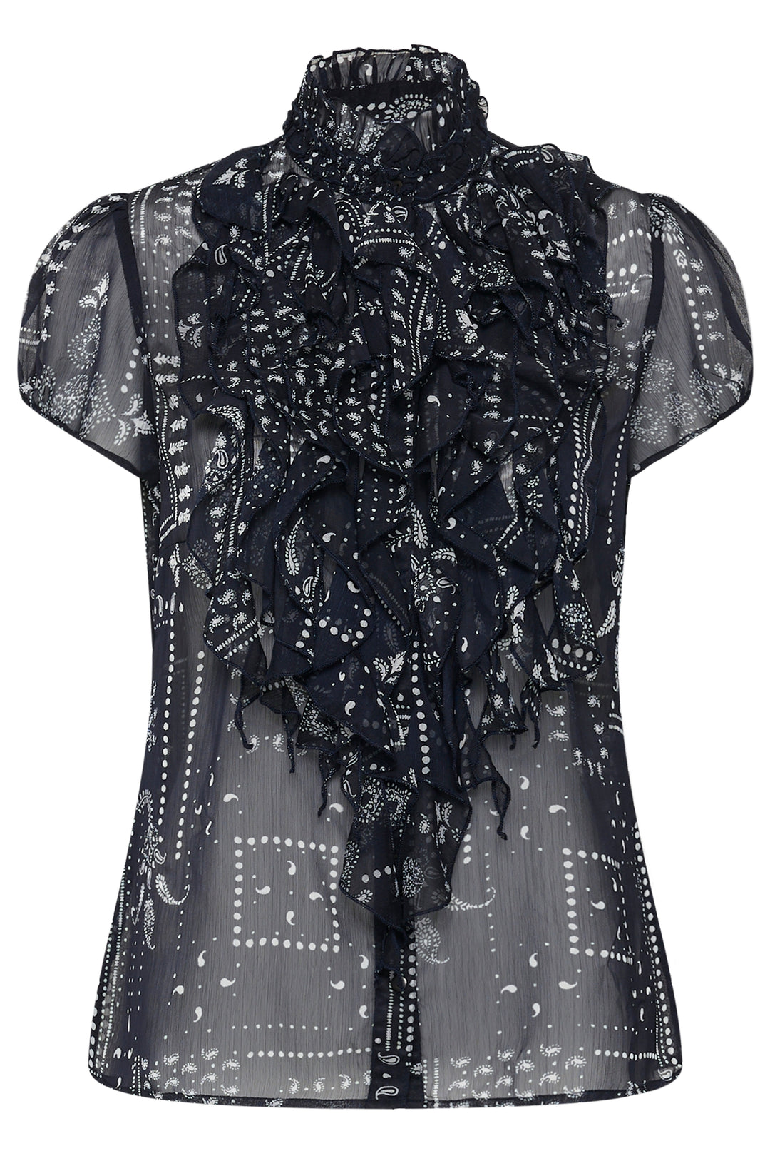 Saint Tropez Lilja  Short Sleeve Shirt- NightSky Paisley