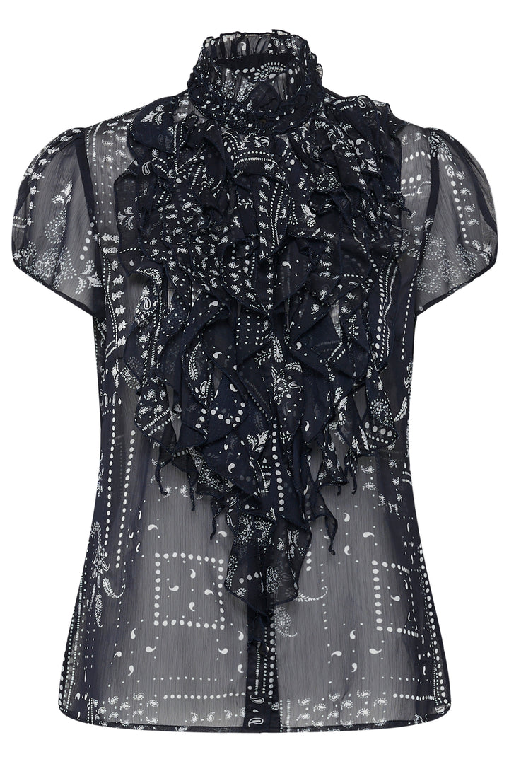 Saint Tropez Lilja  Short Sleeve Shirt- NightSky Paisley