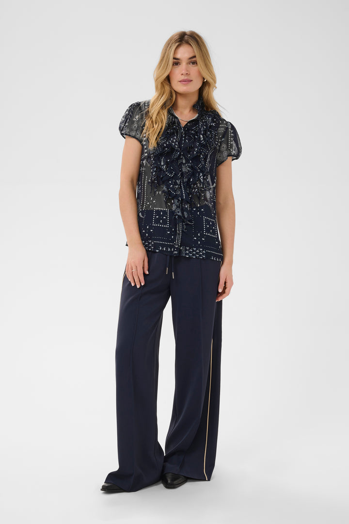 Saint Tropez Lilja  Short Sleeve Shirt- NightSky Paisley